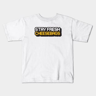 Stay Fresh Cheese Bags (8-Bit - Light) Kids T-Shirt